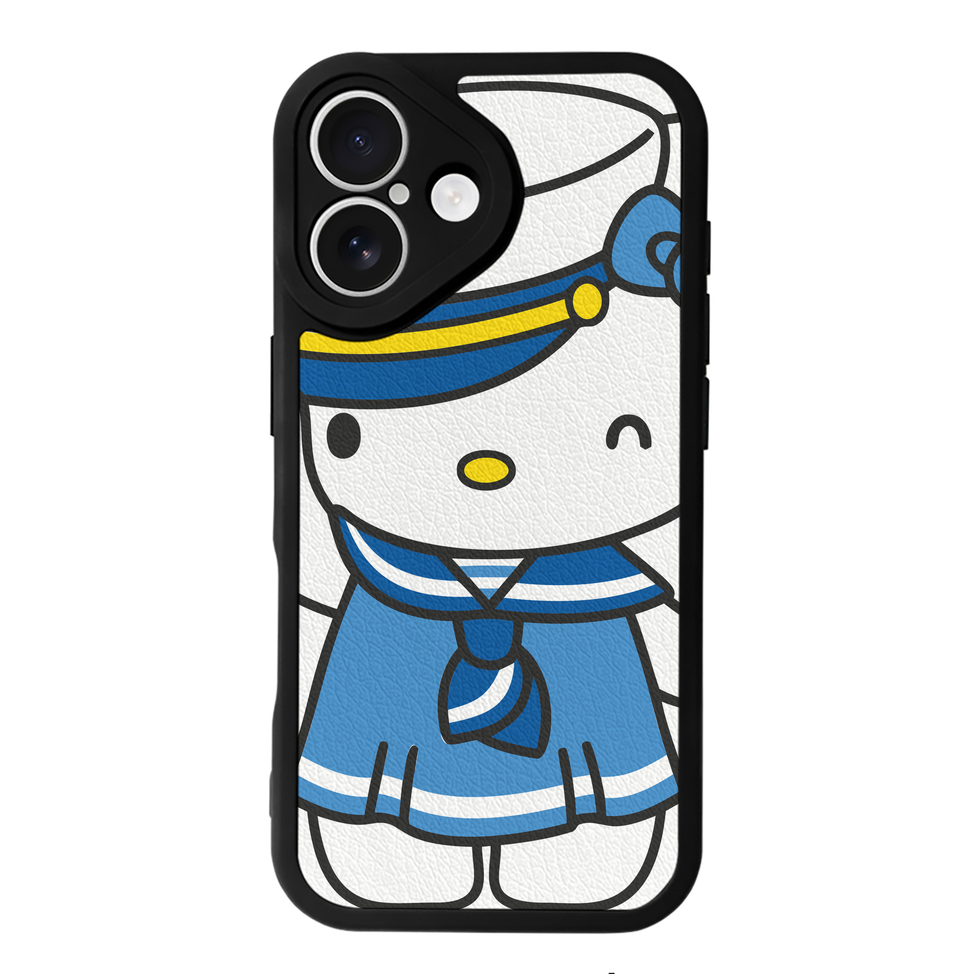 （画像用） Hello Kitty ハローキティ 【iPhone 16シリーズ対応】シリコンスマホケース（レザー調） 材質：シリコン